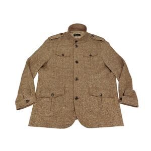 J. Peternan Men's Donegal Tweed Wool Blend Sophisticated Preppy Jacket Sz 52